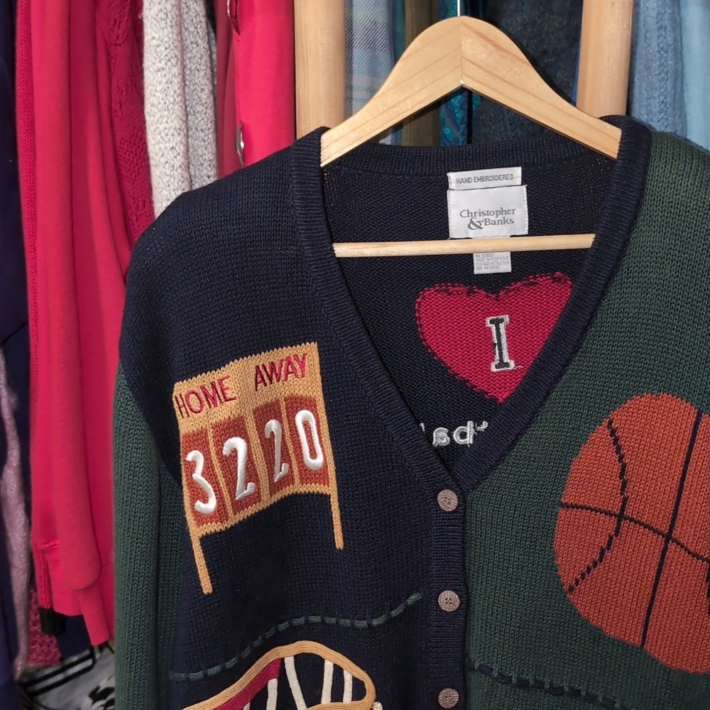 I Love Basketball Vintage Christopher Banks Sweater - Picture 3 of 4